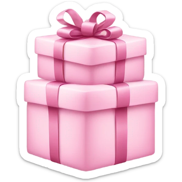 three light pink christmas gifts sticker