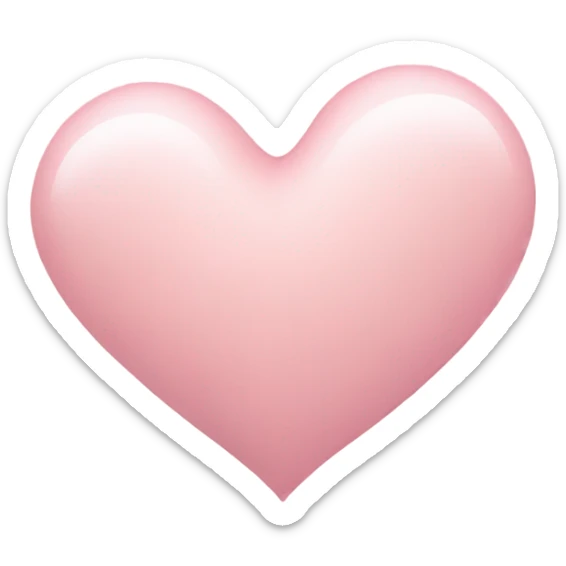 Light pink heart sticker