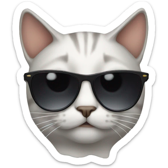 Cat with sunglasses sticker