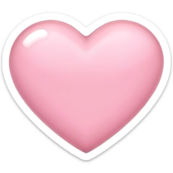 Light pink heart sticker