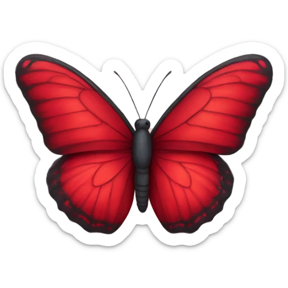 Red butterfly sticker