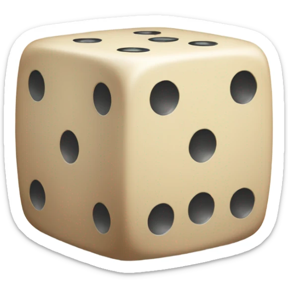 Beige dice sticker