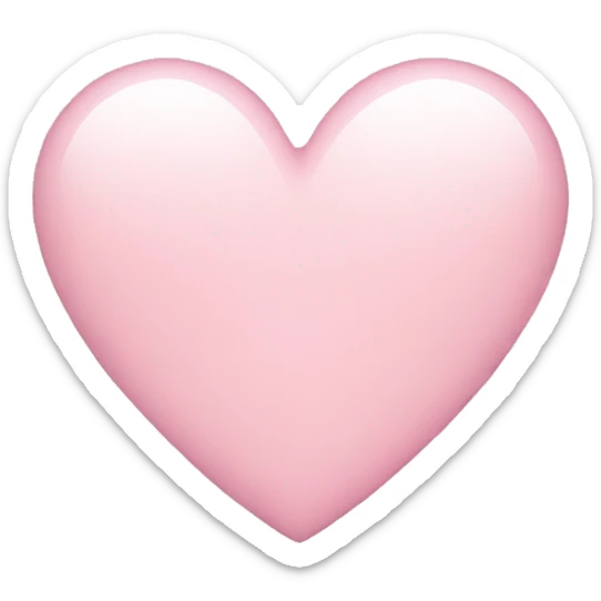 Light pink heart sticker