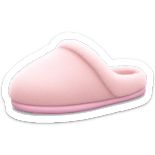 a pale pink fuzzy slipper  sticker
