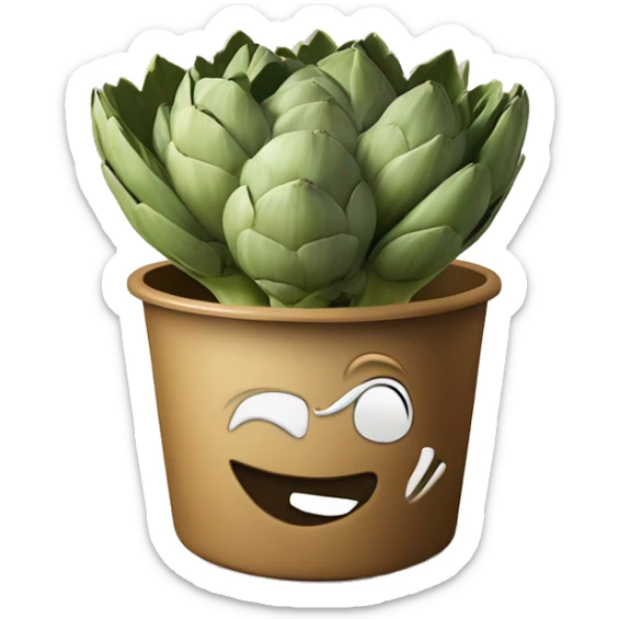 Pot of artichokes and label from Tesco on top of it  sticker