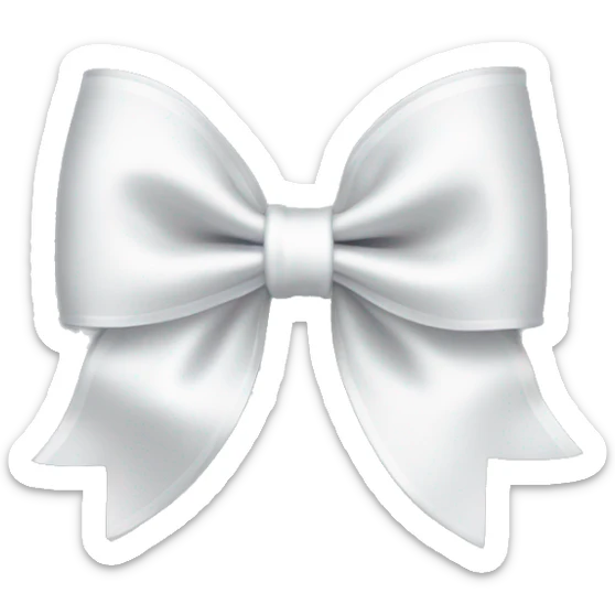 white satin bow sticker