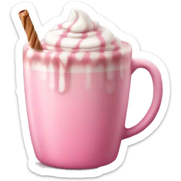 Pink hot chocolate  sticker