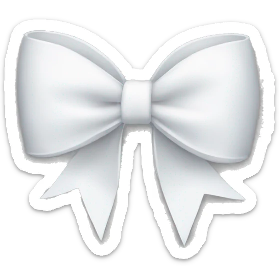 A white bow sticker