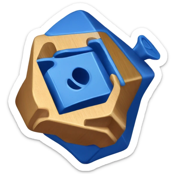 Jewish dreidel a four-sided spinning top, played during the Jewish holiday of Hanukkah sticker