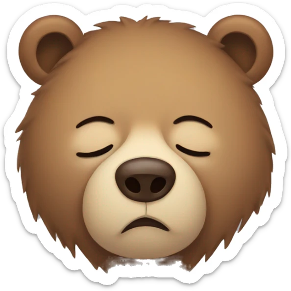 Sleepy bear sticker
