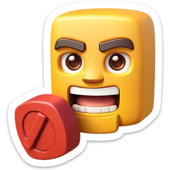 Clash of Clans aesthetic: Cinematic Playful Pixel 3D Key Emoji, rendered in a 3D vector-style similar to standard emojis with minimal shading and bold, simplified shapes. A compact, distinct form with signature details, softly glowing with a pixelated adventure charm. Simplified yet unmistakably iconic, highly detailed and consistent, glowing with a soft radiance and high shine. Stylized with a touch of classic pixel-art charm and a soft glowing outline, capturing the essence of a beloved gaming relic with a friendly, playful manner! sticker
