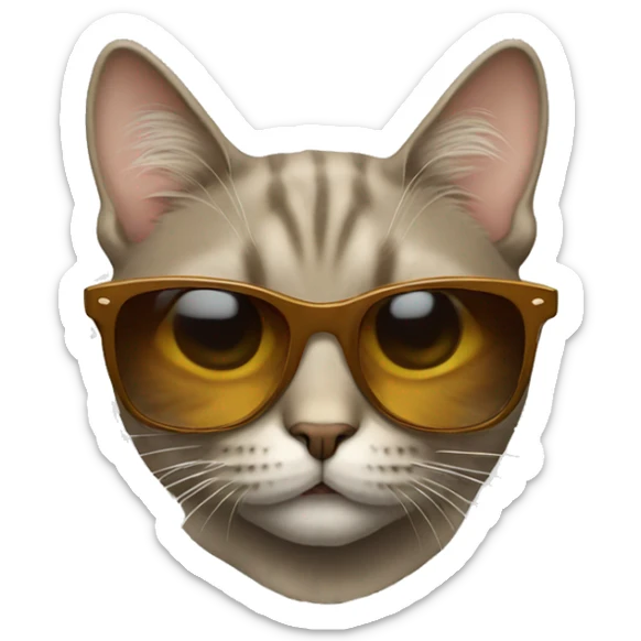 Cat with sunglasses sticker