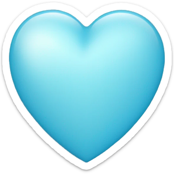 light blue heart sticker