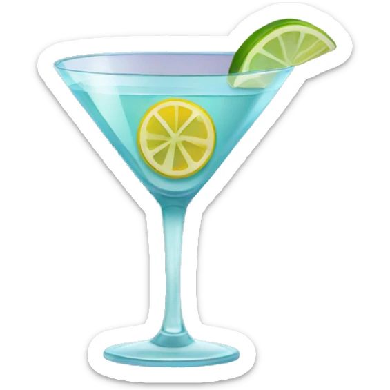 Martini glass sticker