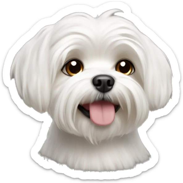 maltese dog sticker