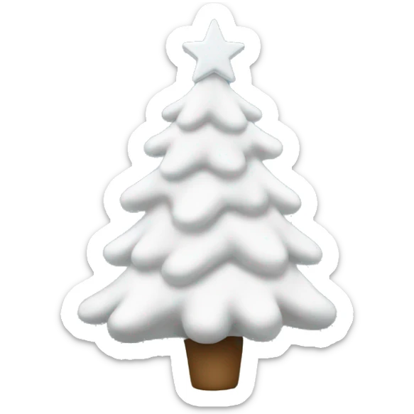 White Christmas Tree sticker