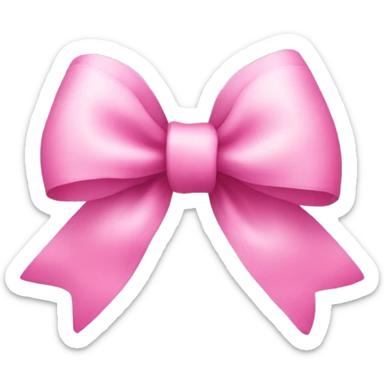 pink bow with white background  sticker