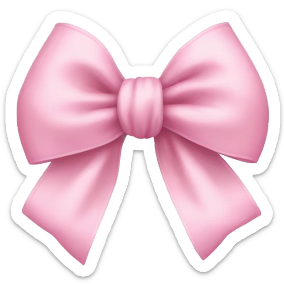 Baby pink bow sticker