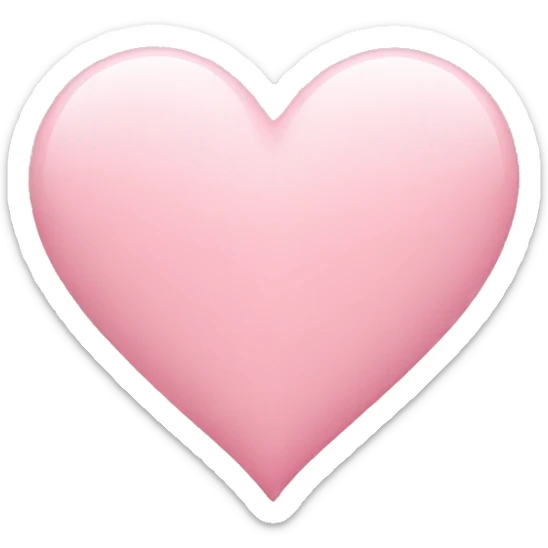 light pink heart sticker