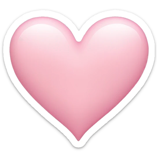 Light pink heart sticker