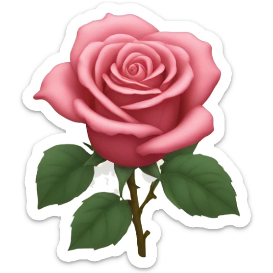 rose withe sticker