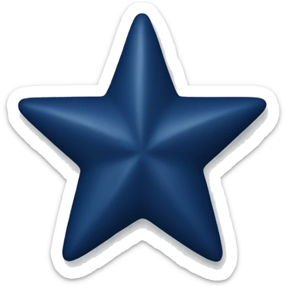 Navy blue star sticker