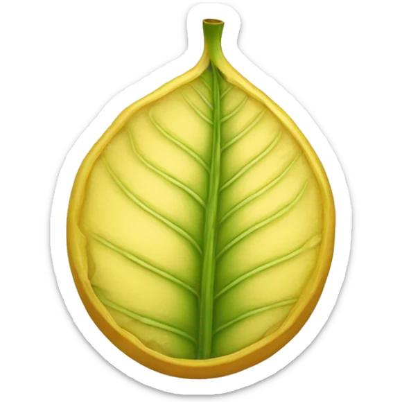 gota de agua color oro con una hoja dentro de la gota sticker