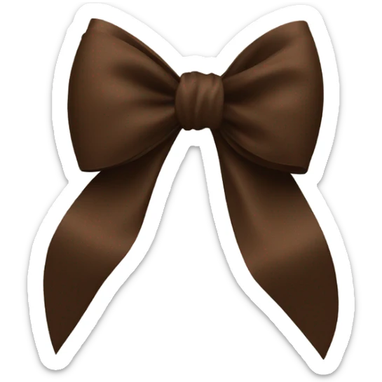Brown bow sticker