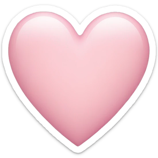 light pink heart sticker