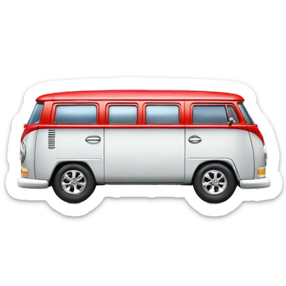 Side view.Mattel hot wheels Volkswagen Kool Kombi.tooned.sports car.red sticker