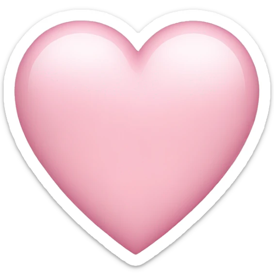 Light pink heart  sticker