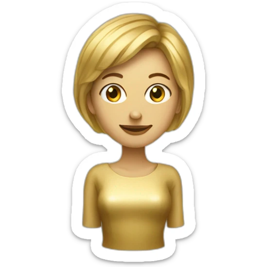Golden woman that looks like the Luxembourg monument Gëlle Fra sticker