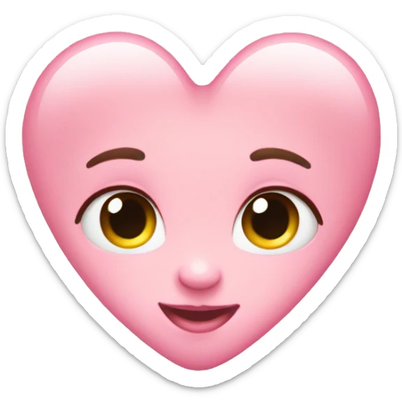 baby pink heart sticker