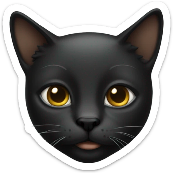 Black roman skin cat sticker