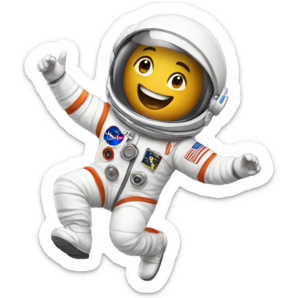 dancing astronaut sticker