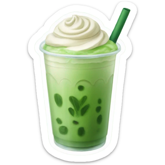 Iced matcha latte sticker