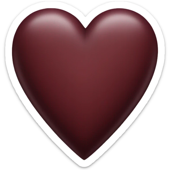 Maroon Heart sticker