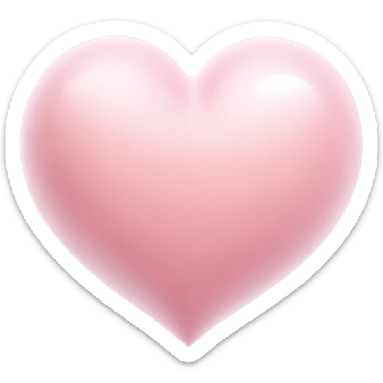 light pink heart sticker