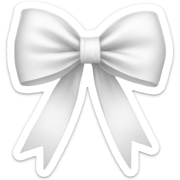 white bow sticker