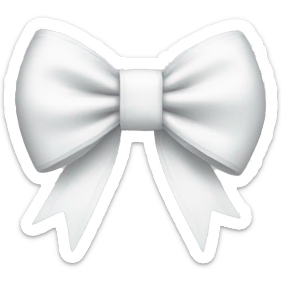 white bow  sticker