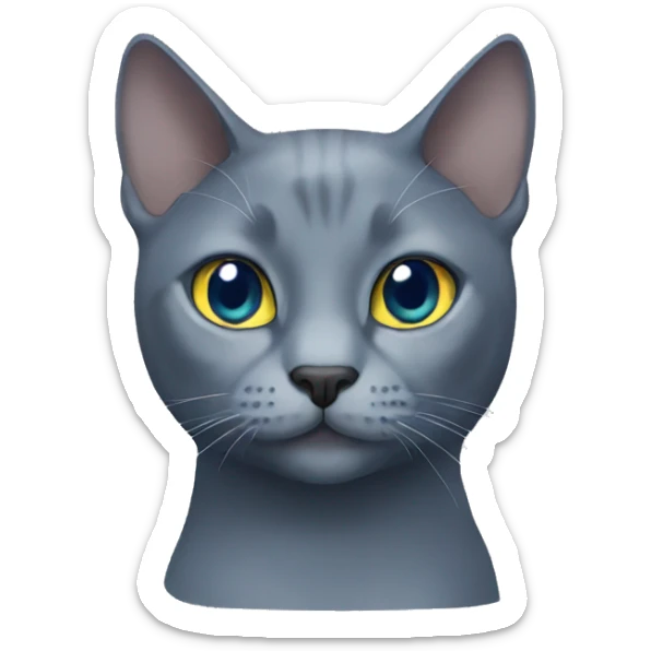 Russian blue cat sticker