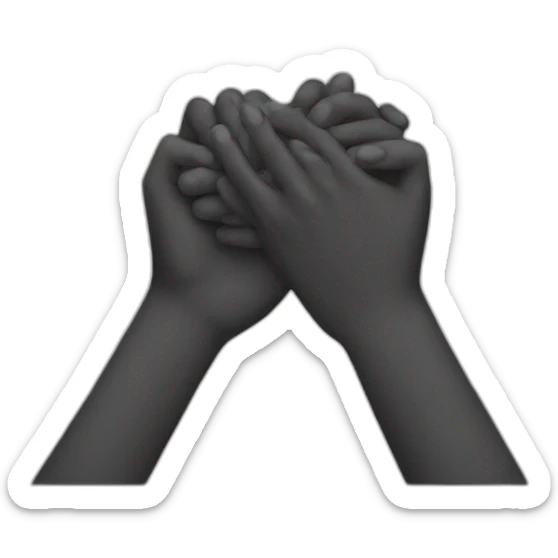 Holding hands sticker