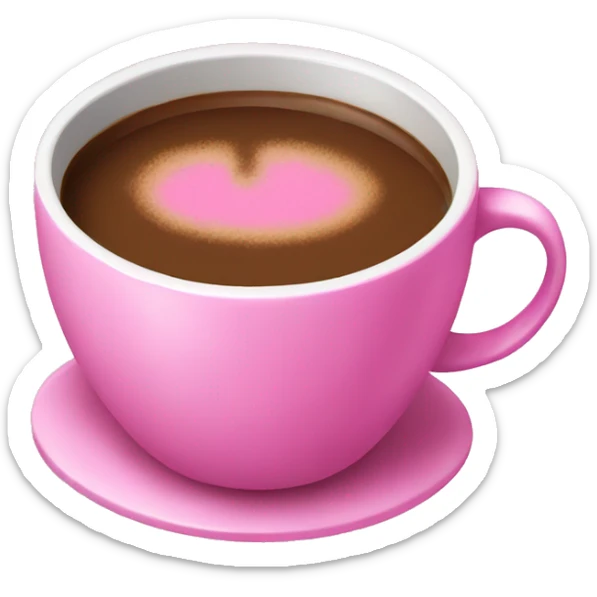 Pink coffee sticker