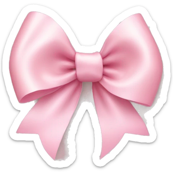 light pink ribbon bow sticker