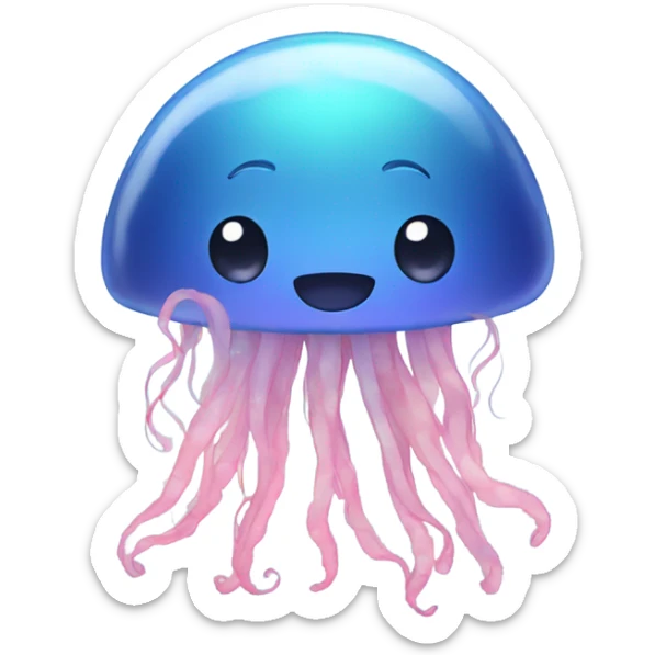 Jellyfish anime kid sticker