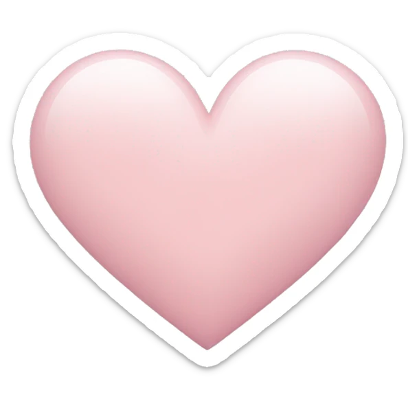light pink heart sticker