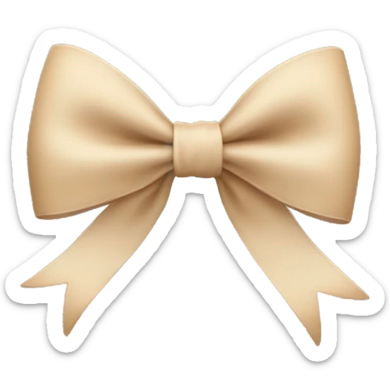 Beige Bow  sticker