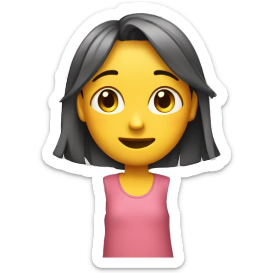 A girl who is very relieved and she swipes her forehead as if she’s wiping away sweat sticker