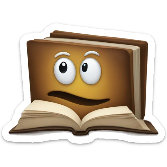 Book with face sticker