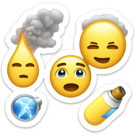 I need idea a emoji represent person in hot weather where electricity power off for hours then get on ... sticker